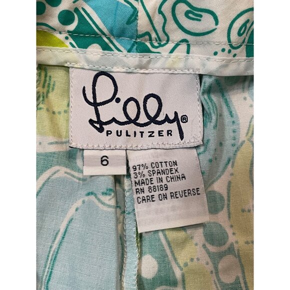 NWT Rare Lilly Pulitzer Wide Leg Pants Vegetables Gardening Era Cottagecore Sz 6 - Picture 2 of 4